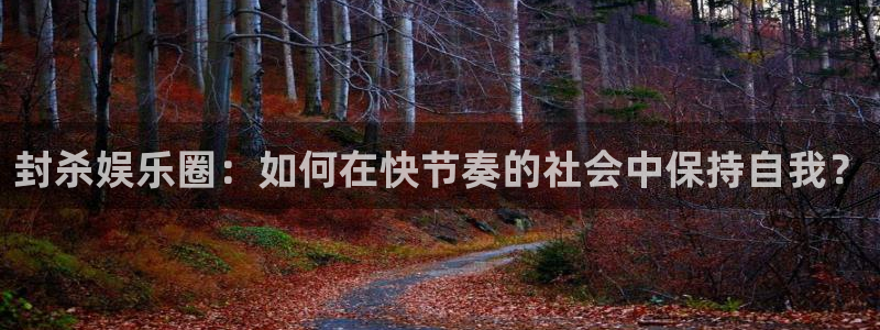 星辉平台kgame：封杀娱乐圈：如何在快节奏的社会中保持自我？